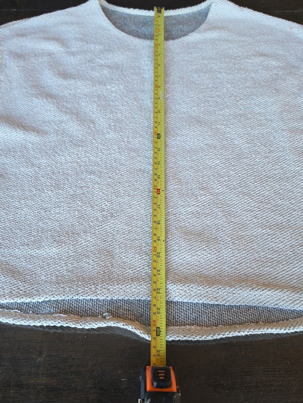 (O/S) American Apparel Cream Boxy Knit Scoop Neck Sweater Cotton Boho Lounge - Picture 8 of 8